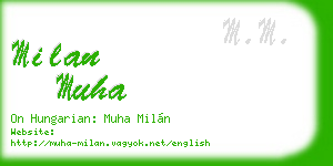 milan muha business card