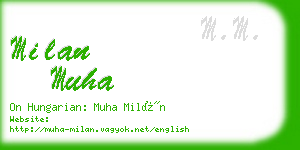milan muha business card